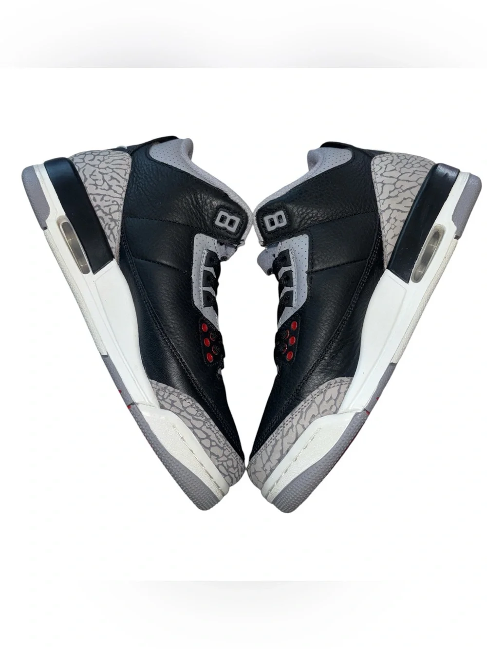 Nike Air Jordan 3 Retro GS Black Cement Fire Red 7Y Youth DM0967-010 With Box.